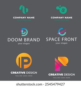 Set of Code Boost Logo designs concept vector, Rocket Code logo template icon vector