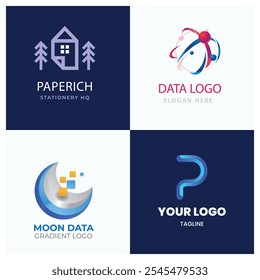 Set of Code Boost Logo designs concept vector, Rocket Code logo template icon vector