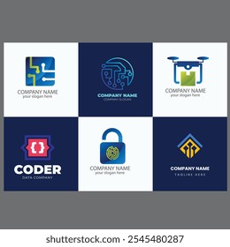 Set of Code Boost Logo designs concept vector, Rocket Code logo template icon vector