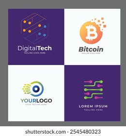 Set of Code Boost Logo designs concept vector, Rocket Code logo template icon vector