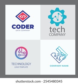 Set of Code Boost Logo designs concept vector, Rocket Code logo template icon vector