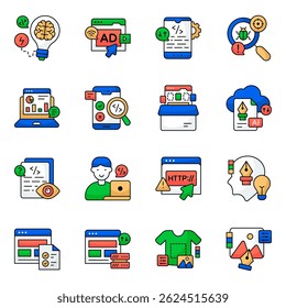 Conjunto de Ícones Simples de Codificação