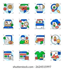 Conjunto de Ícones Simples de Codificação