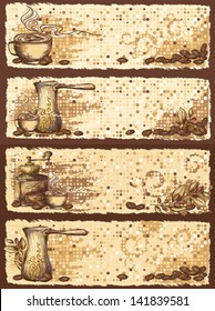 Set of coffee banners