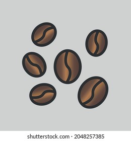 Kaffeebohnen-Vektorgrafik