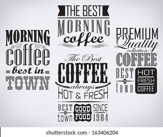 set of coffee , cafe label /Set of typographic elements/ vector