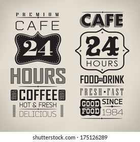 set of coffee , cafe label /Set of typographic elements / vector set