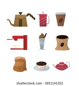 Set of coffee concept illustration