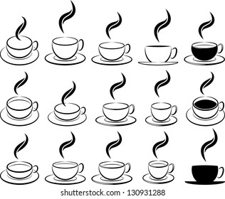 set of a coffee cup