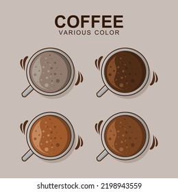 Set coffee cup design vector