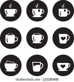 Set of coffee cup icon