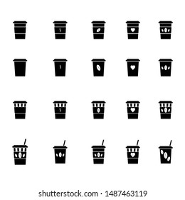 Set of Coffee cup icons good morning