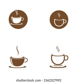 Set of Coffee cup Logo Template vector icon design