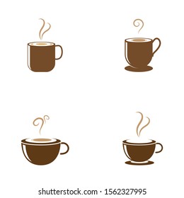 Set of Coffee cup Logo Template vector icon design