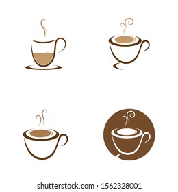 Set of Coffee cup Logo Template vector icon design