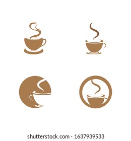 Set Coffee cup Logo Template vector icon design