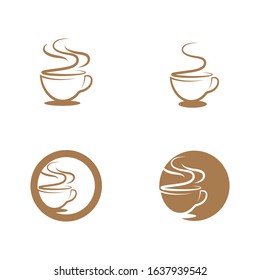 Set Coffee cup Logo Template vector icon design