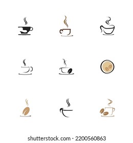 set of Coffee cup logo template vector icon - Vector