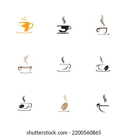 set of Coffee cup logo template vector icon - Vector