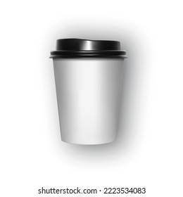 Set of Coffee Cup - Mockup template for Cafe, Restaurant brand identity design. Cardboard Coffee Cup Mockup. Disposable plastic and paper tableware template for Hot Drinks