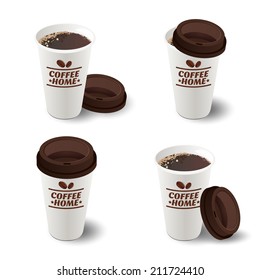 set Coffee Cup vector