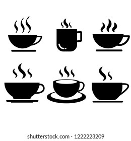 set of coffee cup vector icon,flat icon, for UI and UX, website or mobile application,esp10