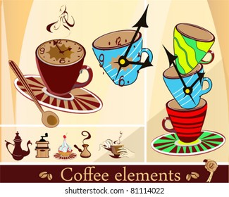 Set with coffee cups