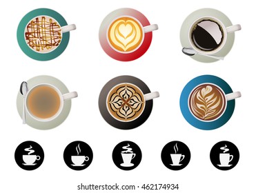 Set of Coffee Cups. Vector Illustration