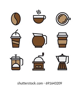 124,950 Coffee icon color Images, Stock Photos & Vectors | Shutterstock