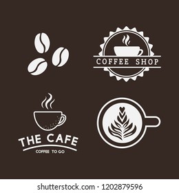 Set of coffee elements and coffee accessories vector