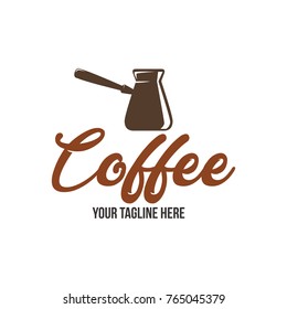 Set of Coffee hand written lettering logo, label, badge, emblem. Modern brush calligraphy. Vintage retro style. Isolated on black background. Vector illustration.