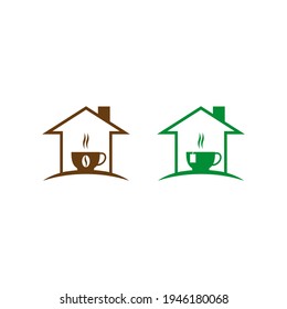 a set of coffee house and coffee cup vector illustrations, tea cups for icons, restaurant symbols and logos, cafe, coffee shop, tea house