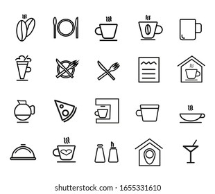 Set Of Coffee House Line Icons