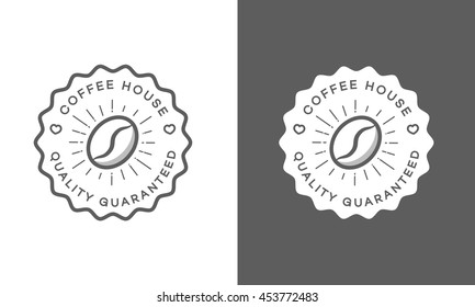 Set of coffee house logo isolated on white and black background. Vector design elements, business signs, logos, identity, labels, badges and other branding objects for business. Vector illustration.