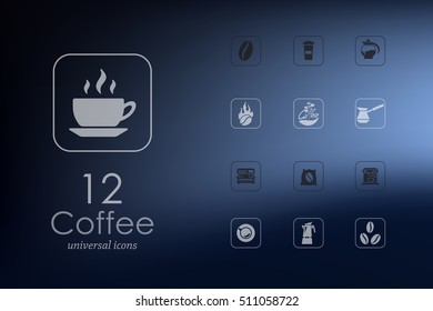 Set of coffee icons