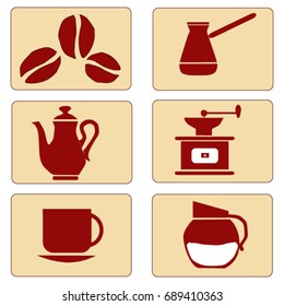 Set of coffee icons