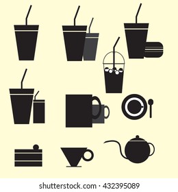 Set of Coffee Icons,Vector Illustration