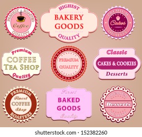 	Set of coffee label design