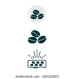 Juego de etiquetas de café. Diferente logo, placa, colección de emblemas sobre fondo blanco. Ilustraciones vectoriales en blanco y negro.
