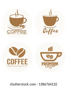 Set of coffee label.logo, badge,emblem collection on white background.