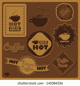 Set of Coffee labels