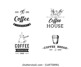 Set of Coffee Logo, Badges, Emblem