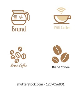 Set of coffee logo. Different logo, badge, emblem collection on white background. Vector coffee shop labels. Minimalistic vector.