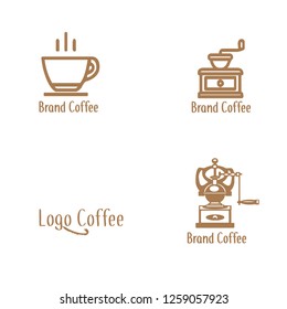 Set of coffee logo. Different logo, badge, emblem collection on white background. Vector coffee shop labels. Minimalistic vector.