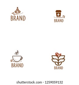 Set of coffee logo. Different logo, badge, emblem collection on white background. Vector coffee shop labels. Minimalistic vector.