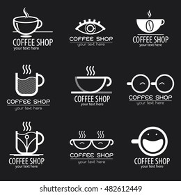 Set Coffee Logo Modern Design vector 10