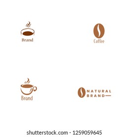 Set of coffee logo template. Different logo, badge, emblem collection on white background. Vector coffee shop labels. Minimalistic vector.