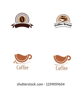 Set of coffee logo template. Different logo, badge, emblem collection on white background. Vector coffee shop labels. Minimalistic vector.