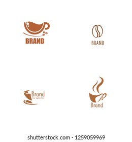 Set of coffee logo template. Different logo, badge, emblem collection on white background. Vector coffee shop labels. Minimalistic vector.