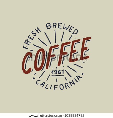 Set of coffee logos. modern vintage elements for the shop menu. Vector illustration. design decoration collection for badges. calligraphy style for frames, labels. . engraved hand drawn in old sketch.